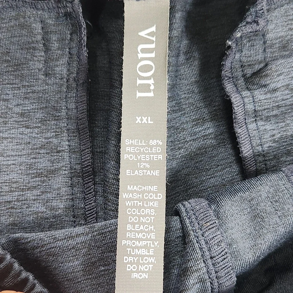 Vuori‎ Pants Mens 2XL 32 Blue Jogger Elastic Waist Zip Pocket Performance